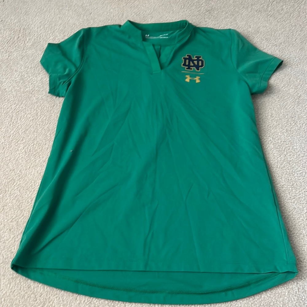 Notre Dame women’s green Under Armour polo
